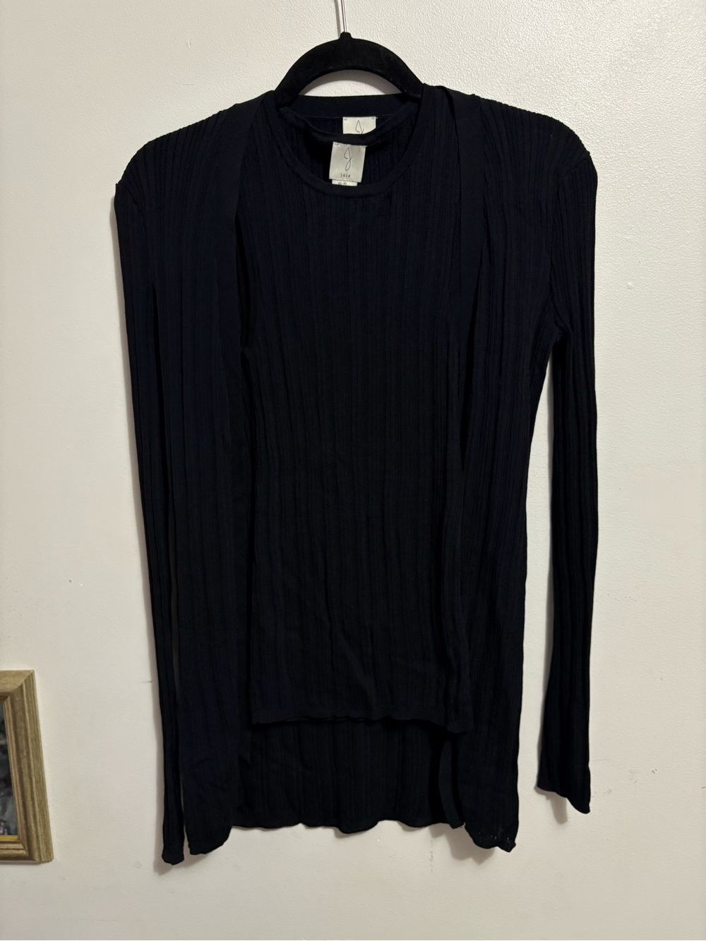 Black Pleated Long-Sleeve Shaw and Dress